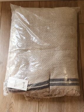 Seed Heritage Taupe Waffle-Weave Bed Cover / Throw 200x258cm NWT